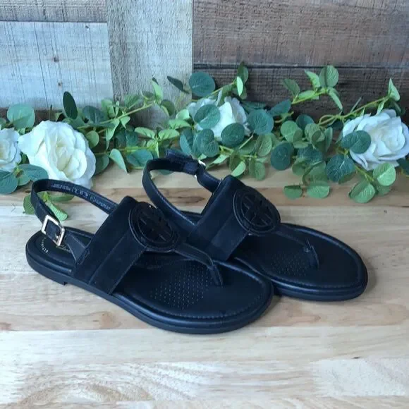 Clarks Reyna Glam Slingback Thong Sandals Black, 6.5M - Picture 6 of 6